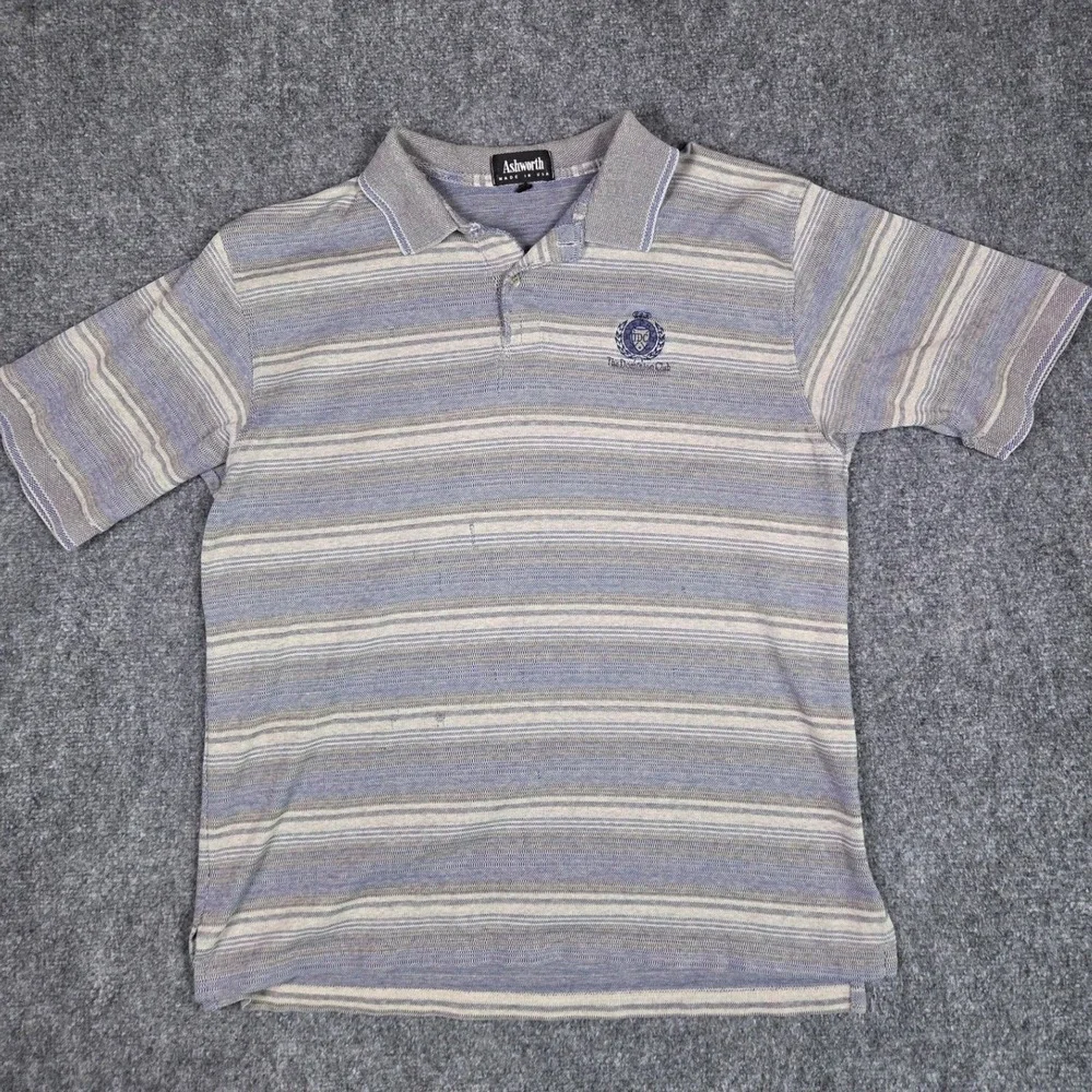 Vintage The Dominion Club Golf Ashworth Polo Shirt Mens Medium Made in USA